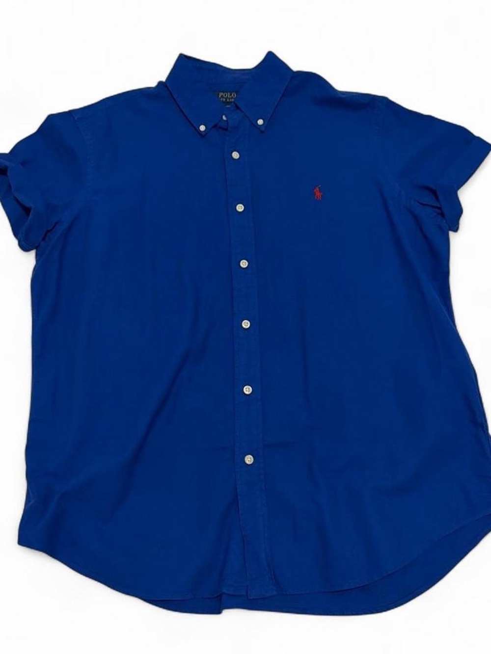 Polo by Ralph Lauren Button-Down Shirt in Royal Blue with Red Logo